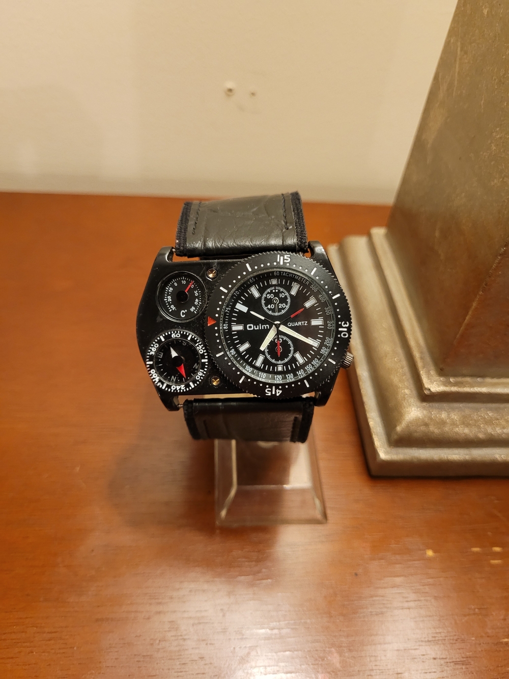 Brand New Oulm Black Multi-Dial Men's Watch
